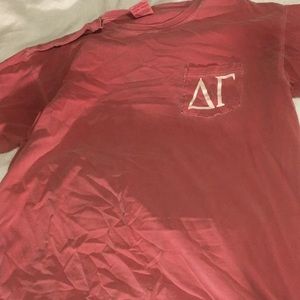 Red Delta Gamma Pocket Tee